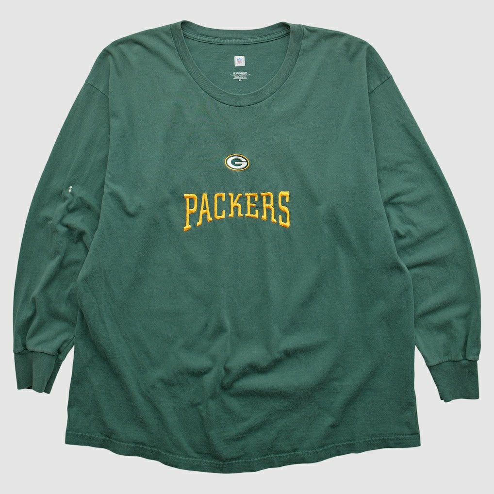 Green Bay Packers NFL 2000s Long Sleeve T-shirt - Green Vintage discount