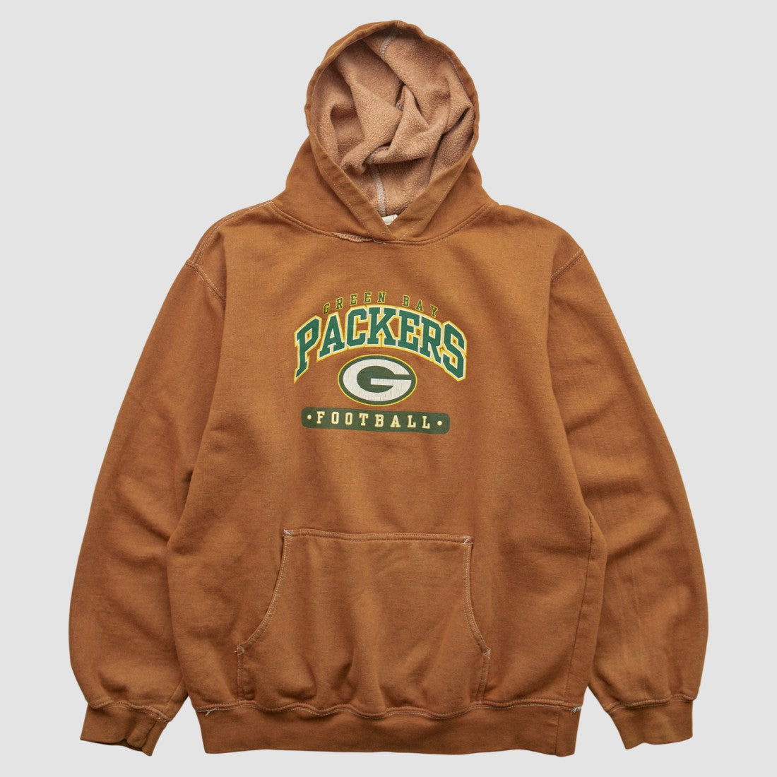 Green Bay Packers NFL 2000s Hooded Pullover Sweatshirt - Brown Vintage outlet