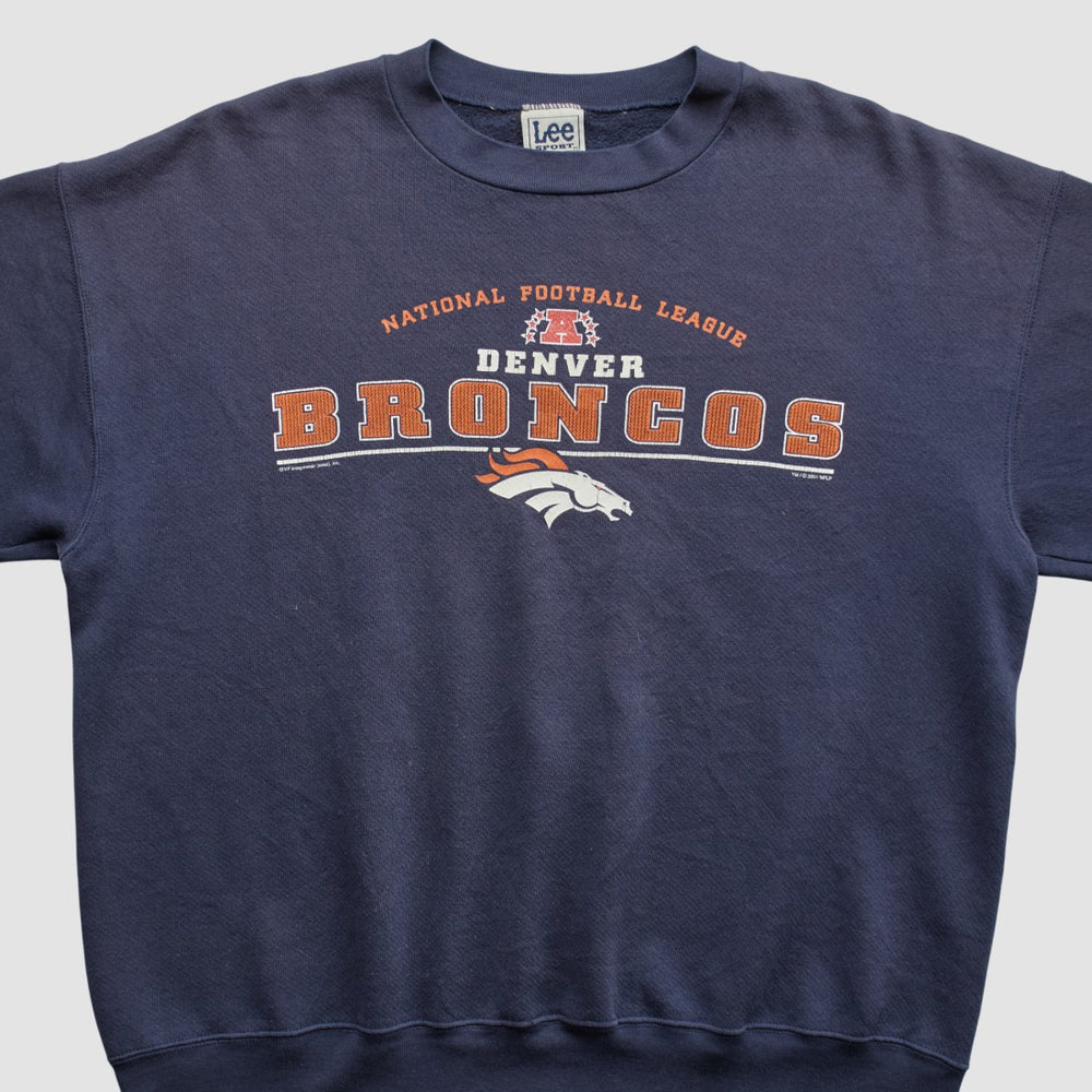 Denver Broncos Lee Apparel 2001 Pullover Sweatshirt - Navy Vintage online