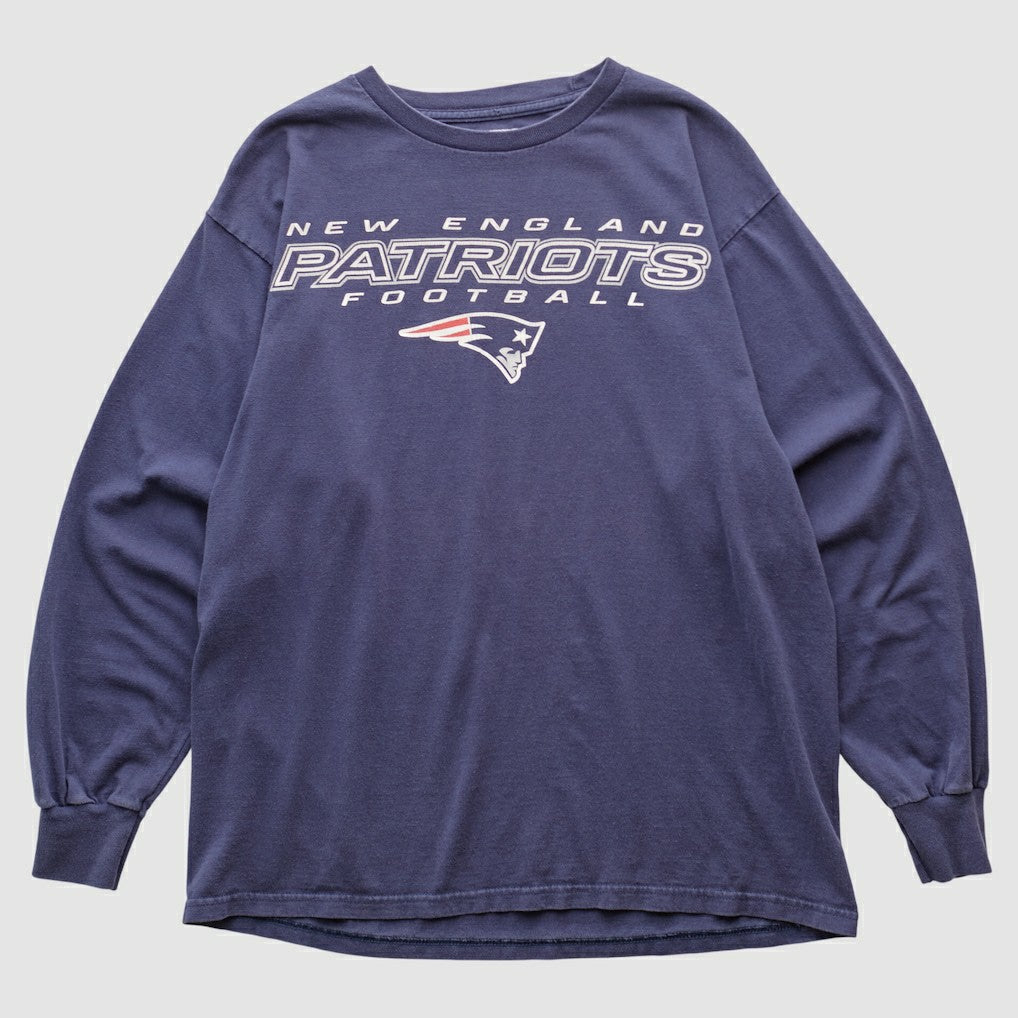 New England Patriots NFL 2000s Long Sleeve T-shirt - Navy Vintage sale