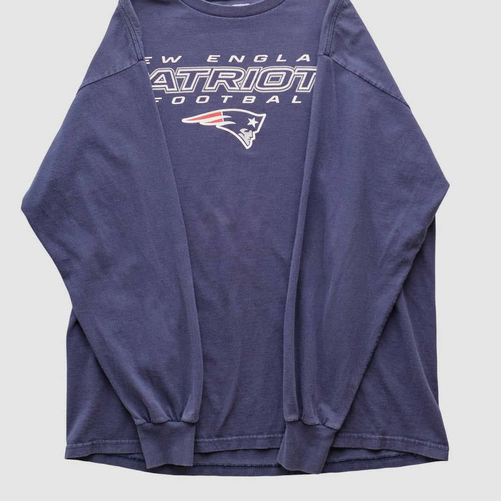 New England Patriots NFL 2000s Long Sleeve T-shirt - Navy Vintage sale