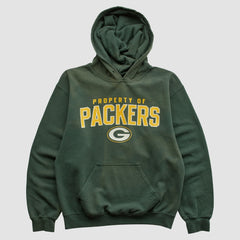 Green Bay Packers Reebok 2000s Hooded Pullover Sweatshirt - Green Vintage online