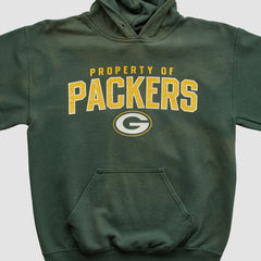 Green Bay Packers Reebok 2000s Hooded Pullover Sweatshirt - Green Vintage online