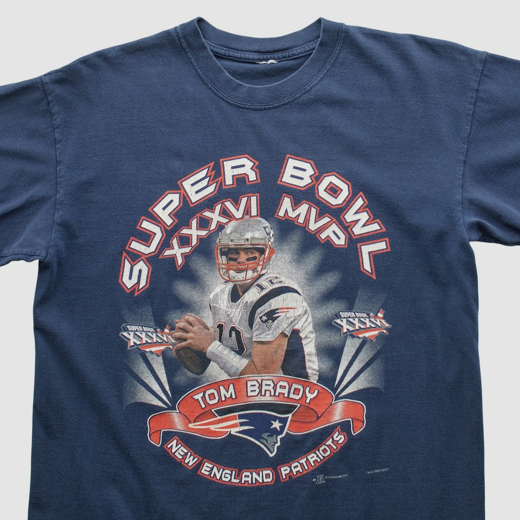 New England Patriots 2002 T-shirt - Navy Vintage for sale