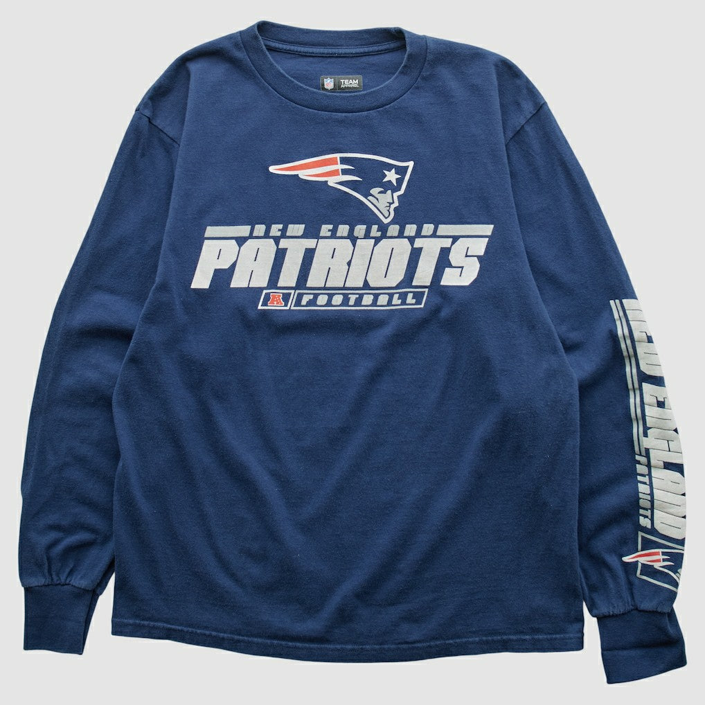 New England Patriots NFL 2010s Long Sleeve T-shirt - Navy Vintage online