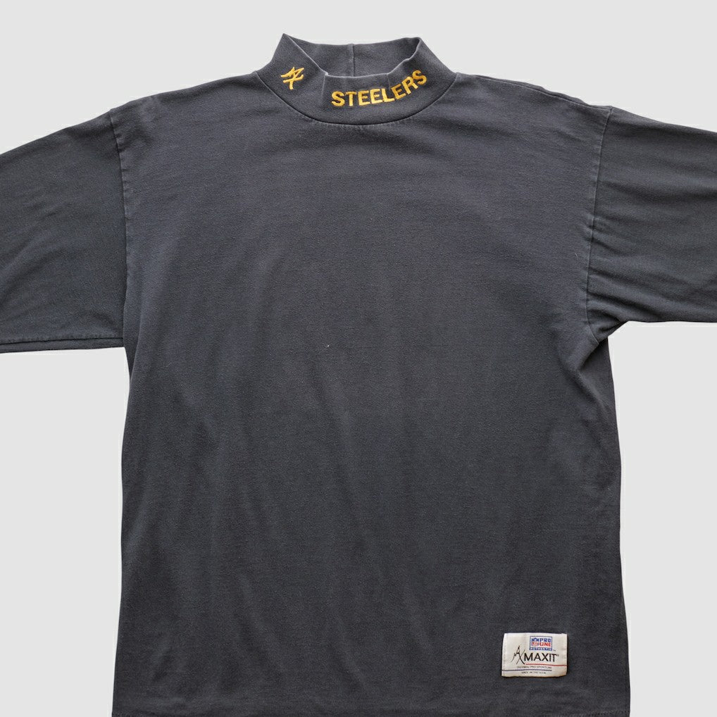 Pittsburgh Steelers 90s Long Sleeve T-shirt - Charcoal Vintage cheap