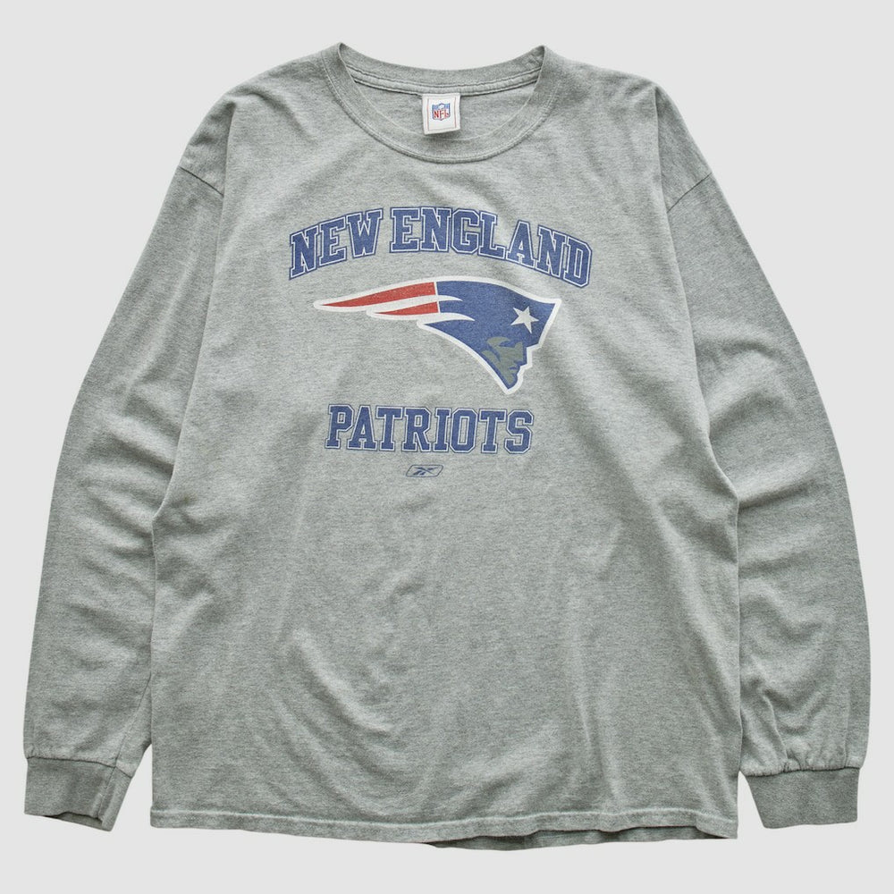 New England Patriots NFL 2000s Long Sleeve T-shirt - Heather Gray Vintage outlet