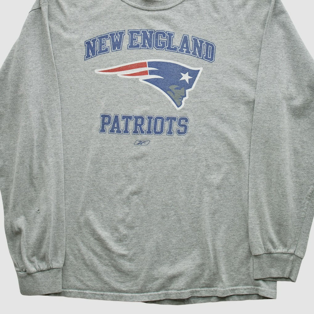 New England Patriots NFL 2000s Long Sleeve T-shirt - Heather Gray Vintage outlet