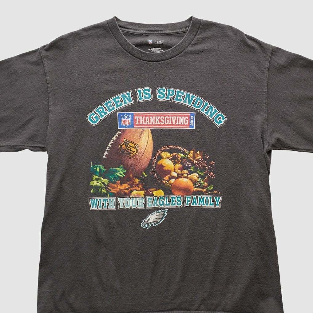 Philadelphia Eagles NFL 2008 Long Sleeve T-shirt - Charcoal Vintage outlet