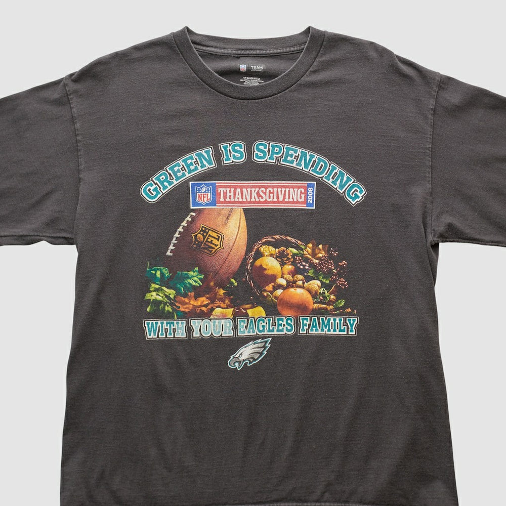Philadelphia Eagles NFL 2008 Long Sleeve T-shirt - Charcoal Vintage outlet