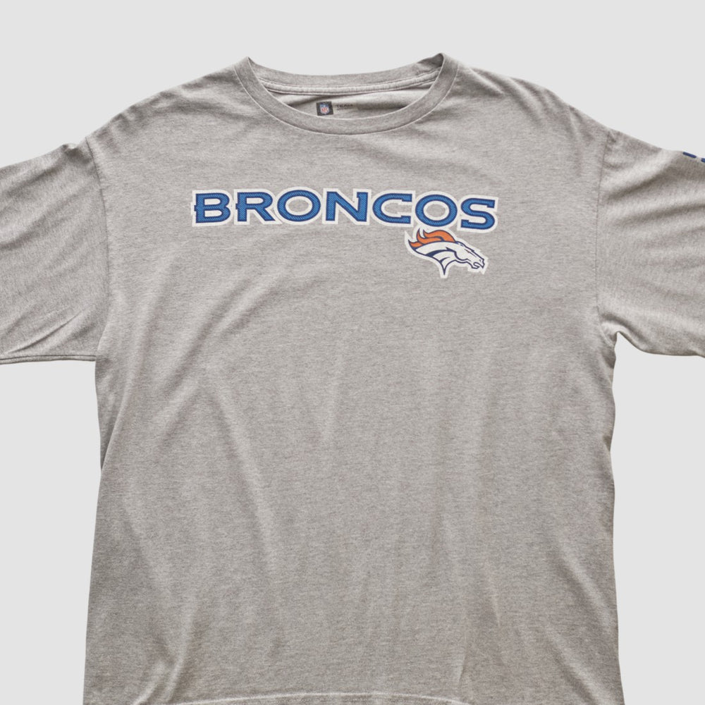 Denver Broncos NFL 2000s Long Sleeve T-shirt - Heather Gray Vintage cheap