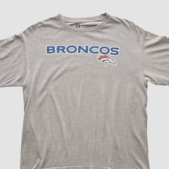 Denver Broncos NFL 2000s Long Sleeve T-shirt - Heather Gray Vintage cheap
