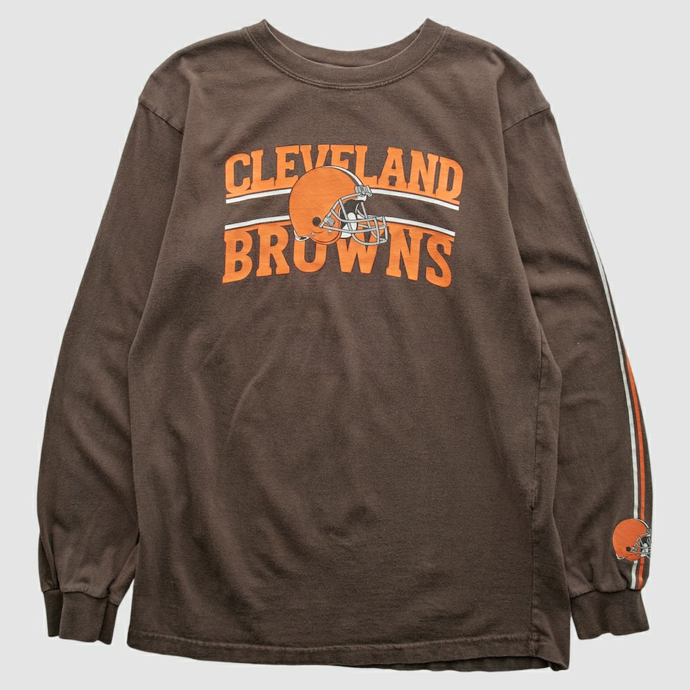 Cleveland Browns Reebok 2000s Long Sleeve T-shirt - Brown Vintage sale