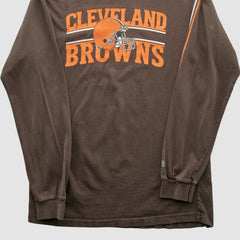 Cleveland Browns Reebok 2000s Long Sleeve T-shirt - Brown Vintage sale