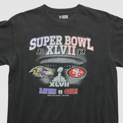Superbowl XLVII NFL 2013 T-shirt - Black Vintage sale