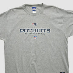 New England Patriots Reebok 2000s T-shirt - Heather Gray Vintage on sale