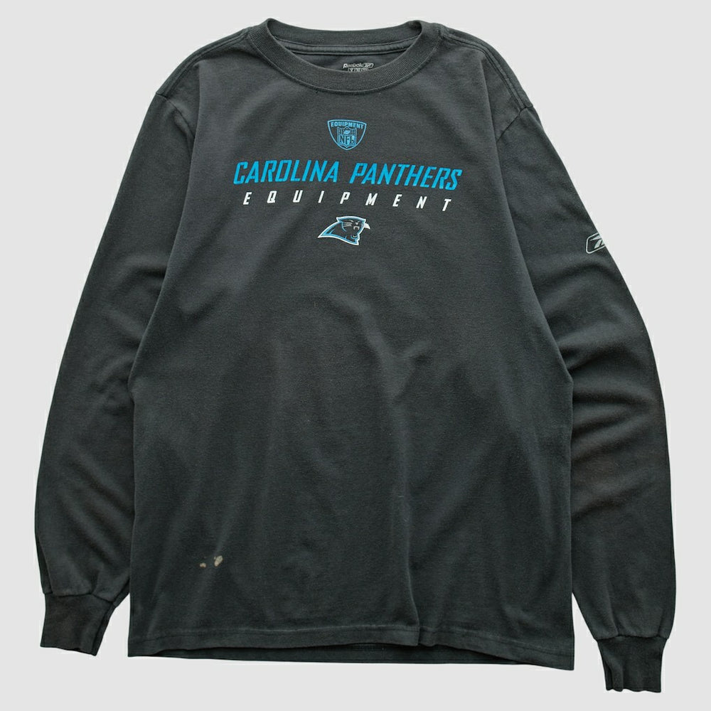 Carolina Panthers Reebok 2000s Long Sleeve T-shirt - Black Vintage outlet