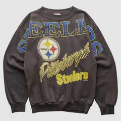 Pittsburgh Steelers Tultex 1994 Pullover Sweatshirt - Charcoal Vintage on sale