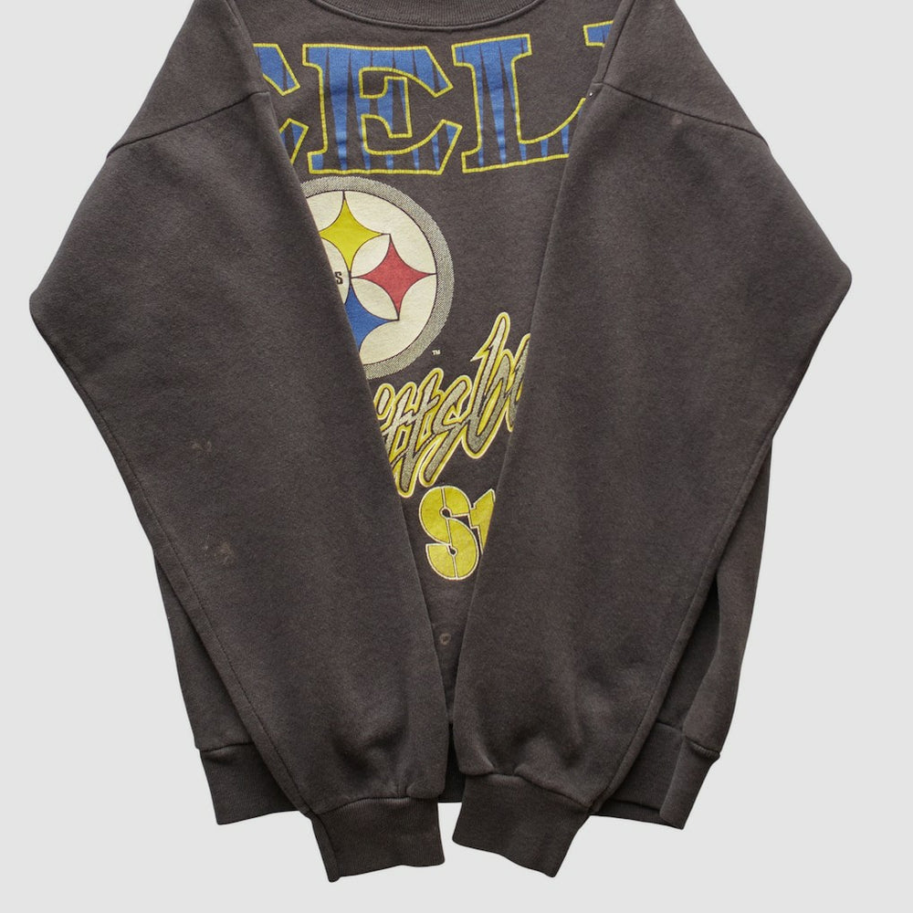 Pittsburgh Steelers Tultex 1994 Pullover Sweatshirt - Charcoal Vintage on sale