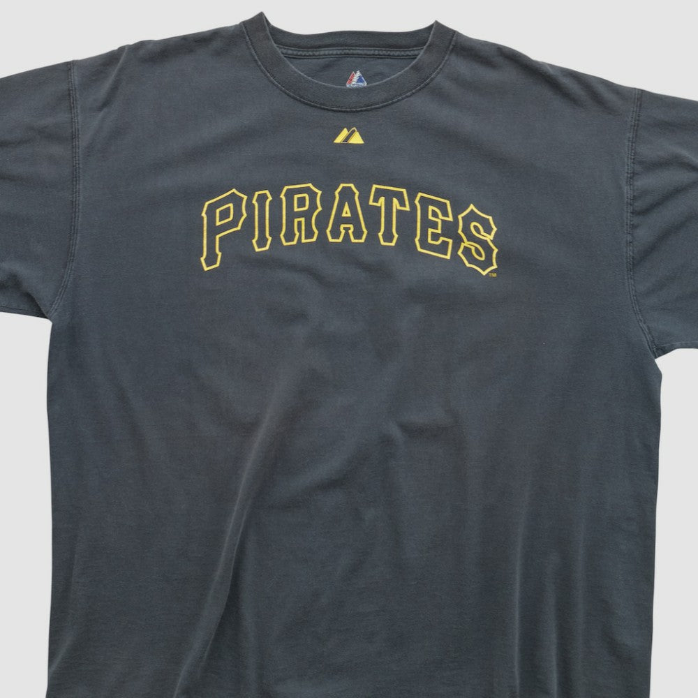 Pittsburgh Pirates Majestic 2000s T-shirt Charcoal Vintage