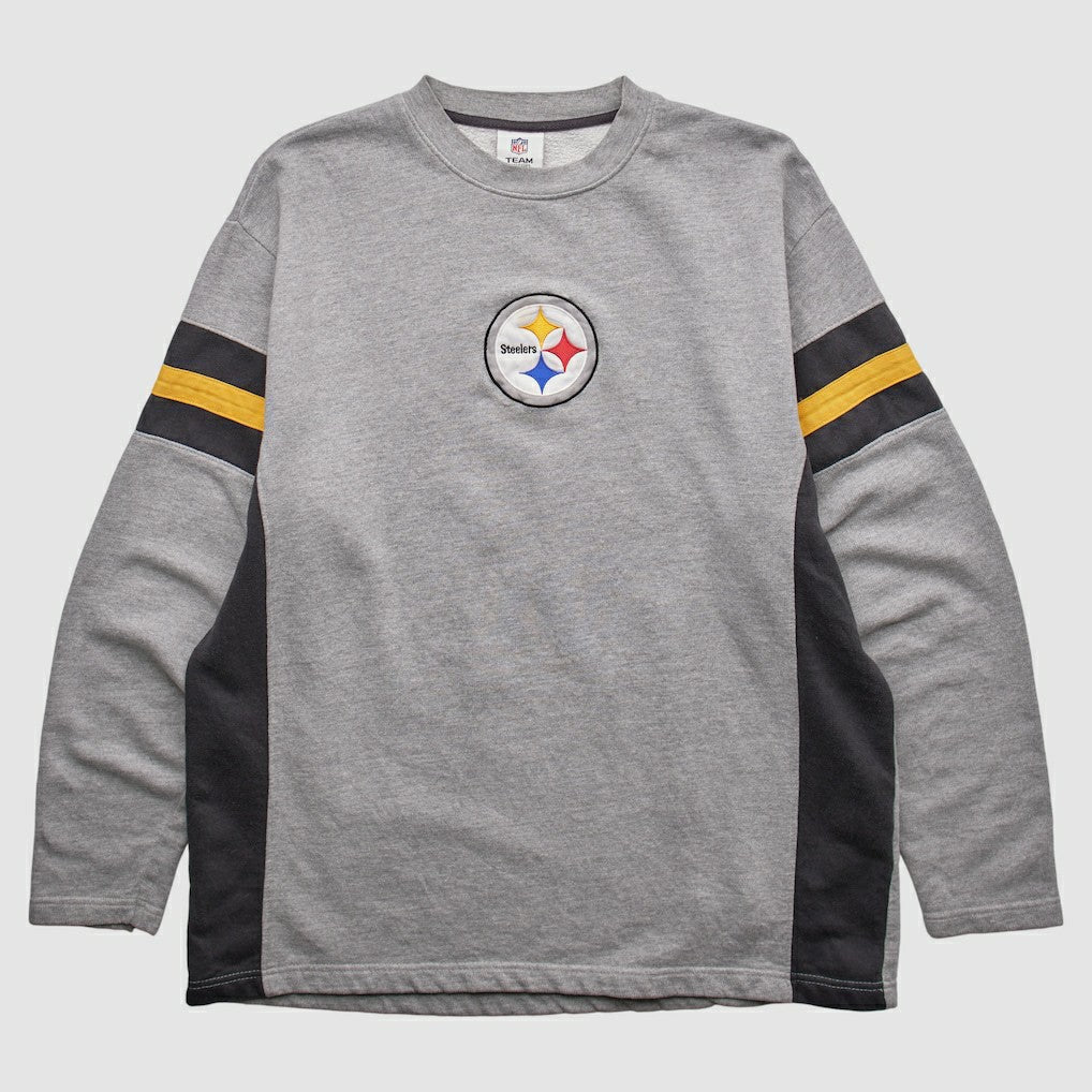 Pittsburgh Steelers NFL 2010s Pullover Sweatshirt - Heather Gray Vintage sale