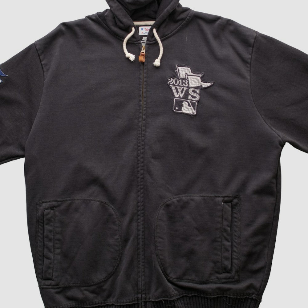 Boston Red Sox Majestic 2013 Hooded Full Zip Sweatshirt Black Vintage