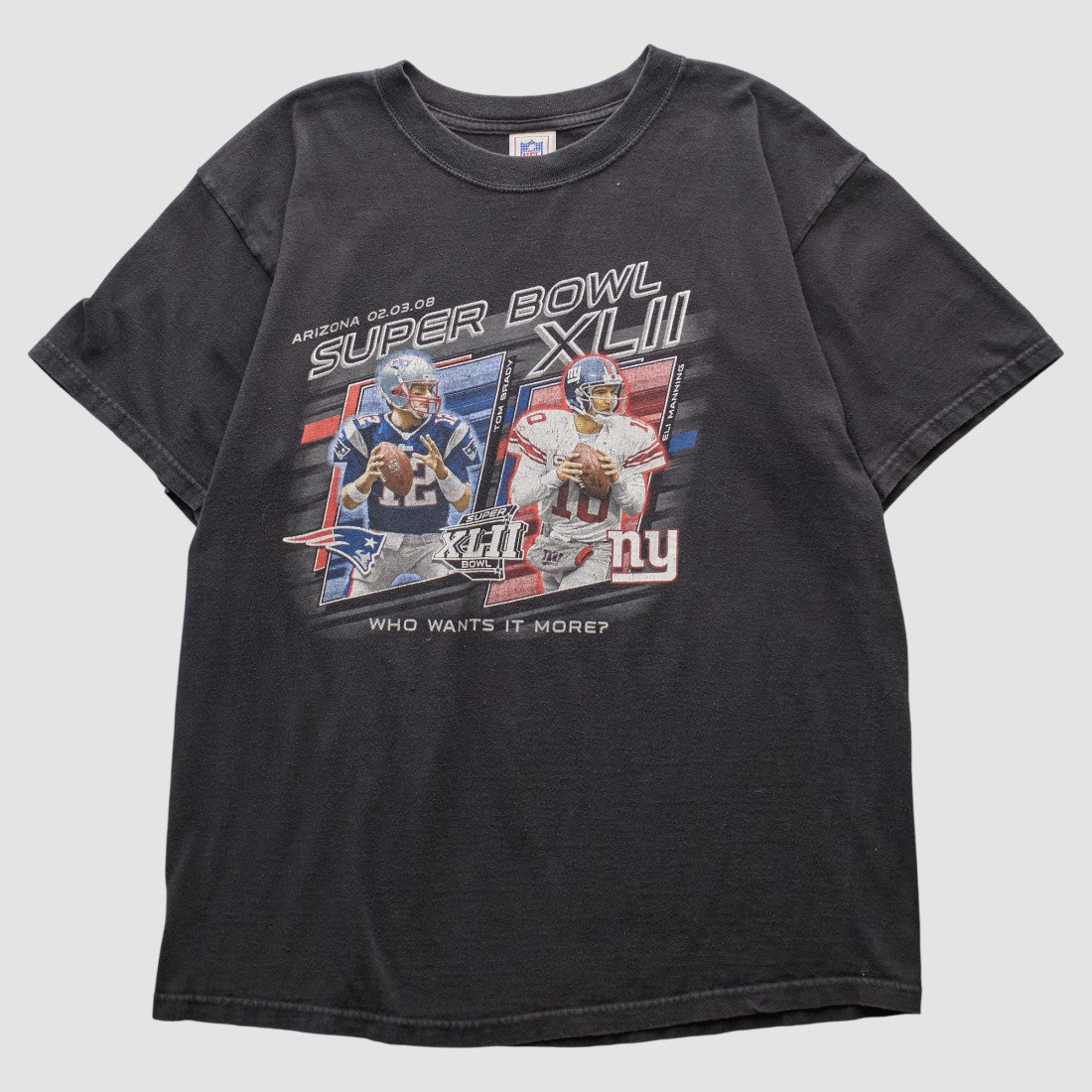 Superbowl XLII NFL 2008 T-shirt - Black Vintage online
