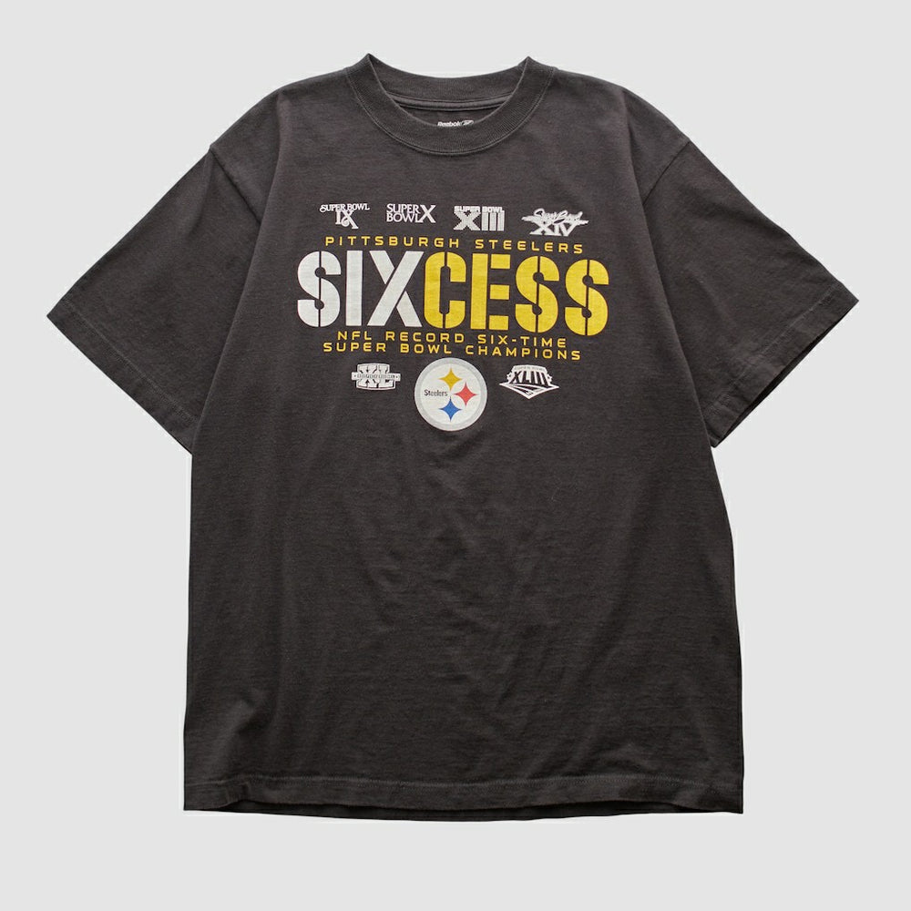 Pittsburgh Steelers Reebok 2009 T-shirt - Black Vintage on sale