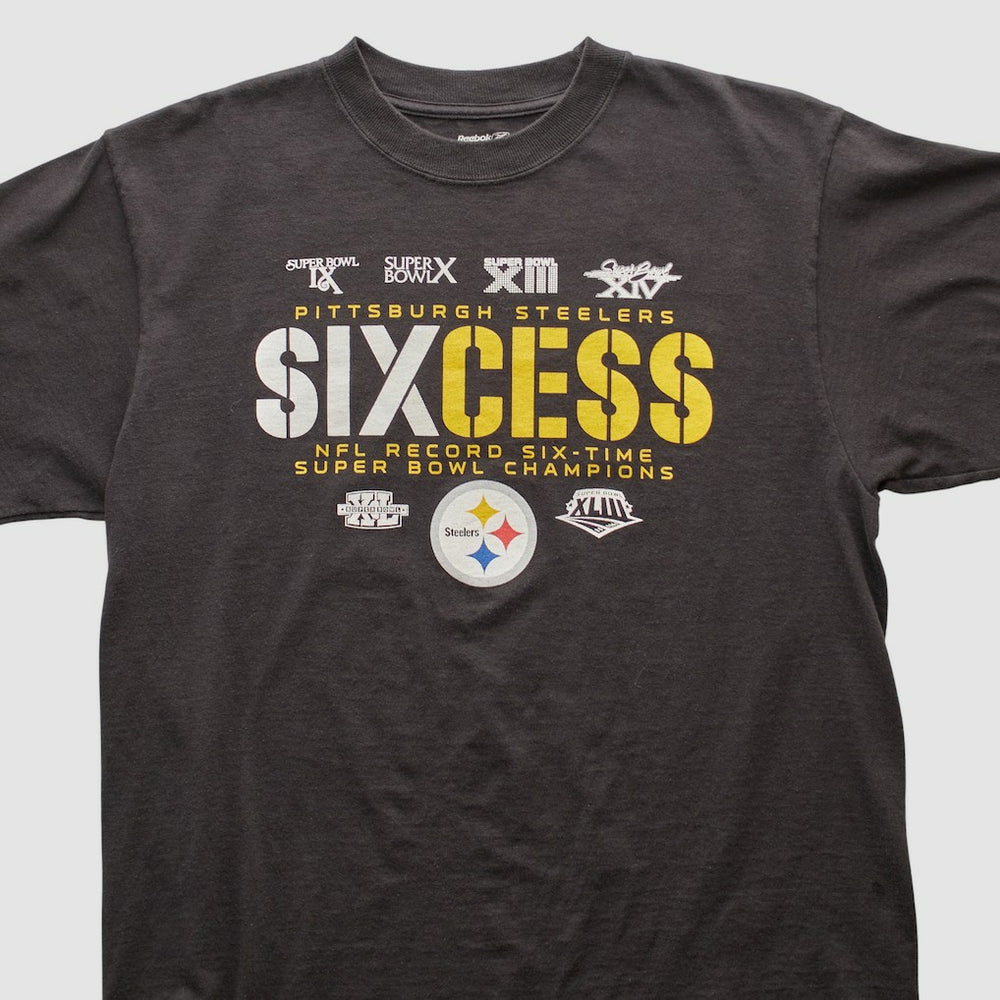 Pittsburgh Steelers Reebok 2009 T-shirt - Black Vintage on sale
