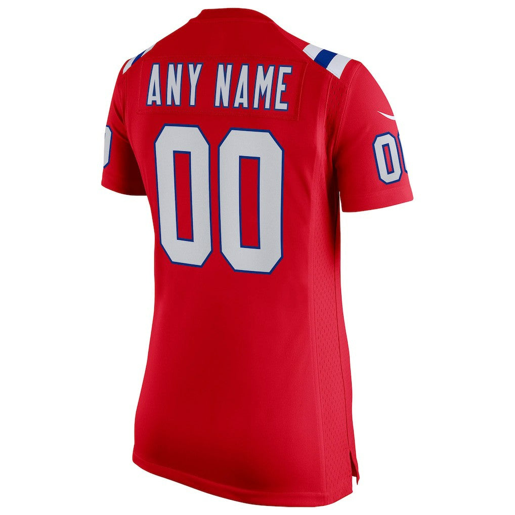New England Patriots Women's Super Bowl LX Patch Custom Game Jersey - Red for sale
