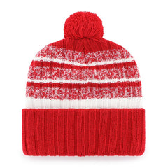 New England Patriots '47 Local Cuffed Knit Hat with Pom - Red cheap