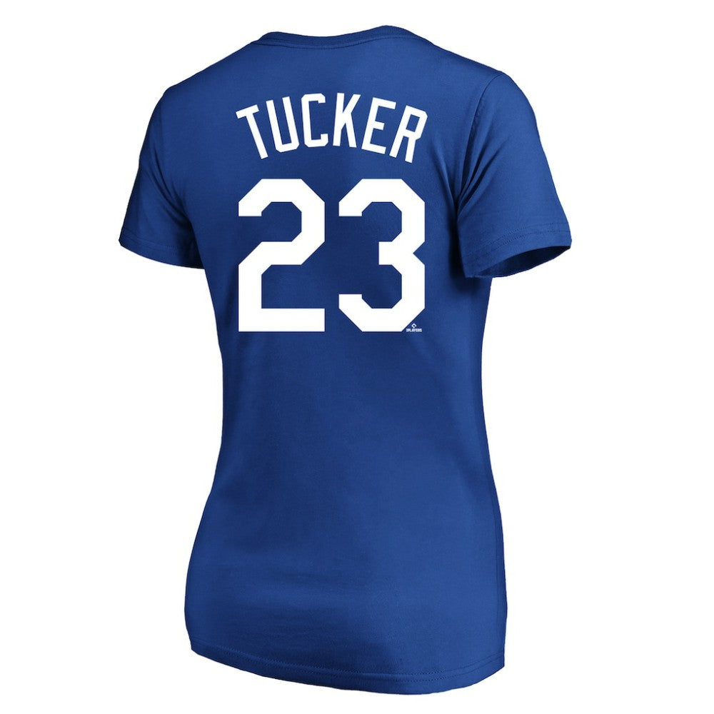 Kyle Tucker Los Angeles Dodgers Profile Women's Plus Size Name & Number V-Neck T-Shirt Royal