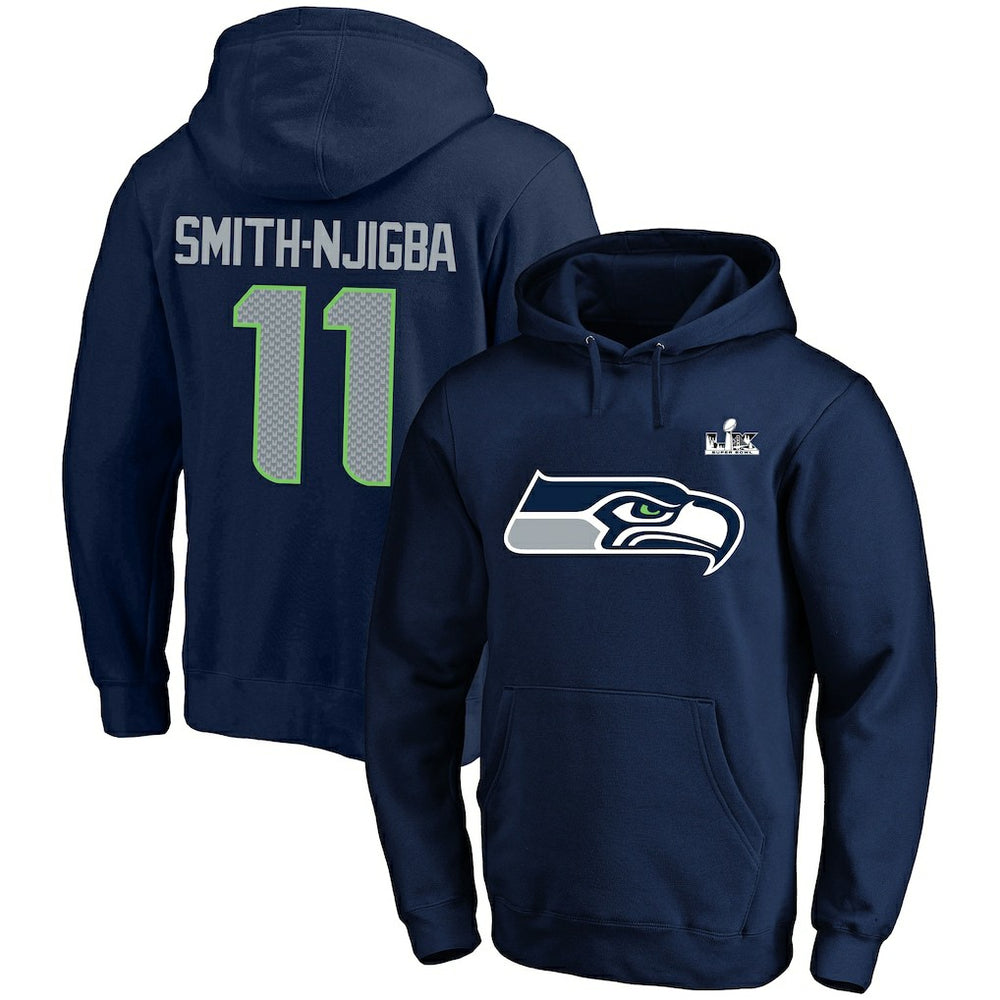 Jaxon Smith-Njigba Seattle Seahawks Super Bowl LX Champions Big & Tall Name & Number Fleece Hoodie - College Navy on sale