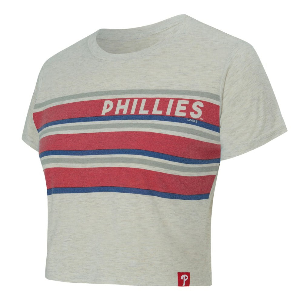 Philadelphia Phillies Concepts Sport Women's Birch Cropped T-Shirt Cream