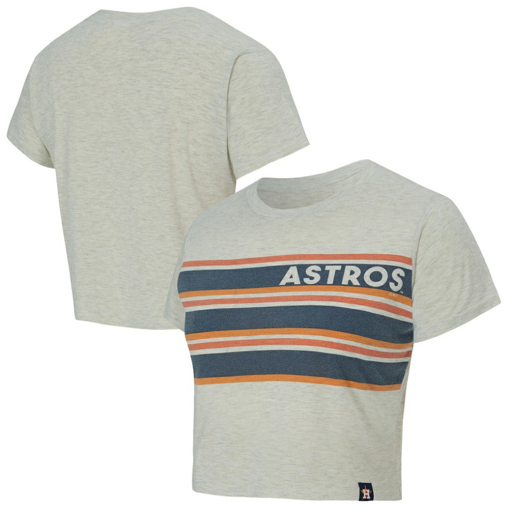Houston Astros Concepts Sport Women's Birch Cropped T-Shirt Cream