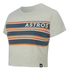 Houston Astros Concepts Sport Women's Birch Cropped T-Shirt Cream