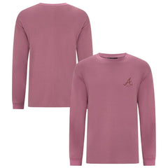 Atlanta Braves Levelwear Bridal Rose Luxe Signature Long Sleeve T-Shirt Pink