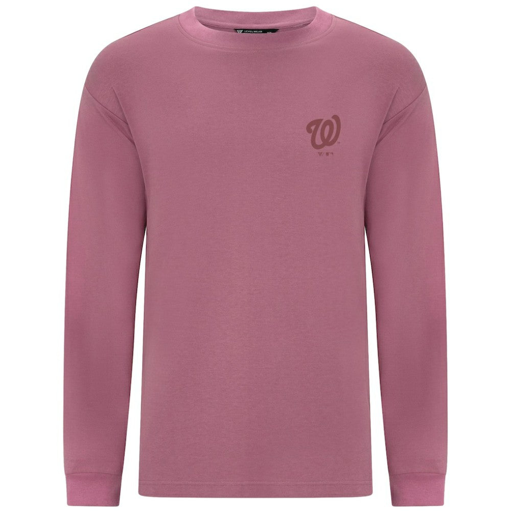Washington Nationals Levelwear Bridal Rose Luxe Signature Long Sleeve T-Shirt Pink
