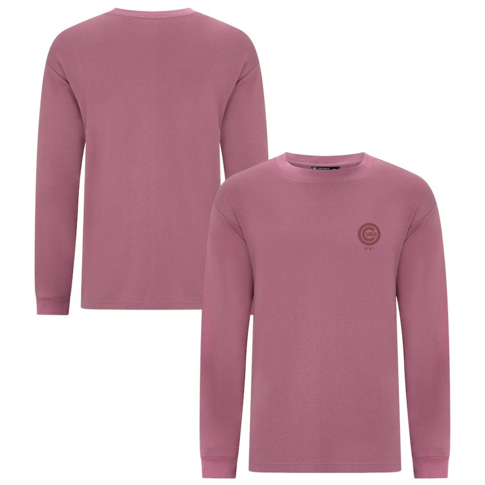 Chicago Cubs Levelwear Bridal Rose Luxe Signature Long Sleeve T-Shirt Pink