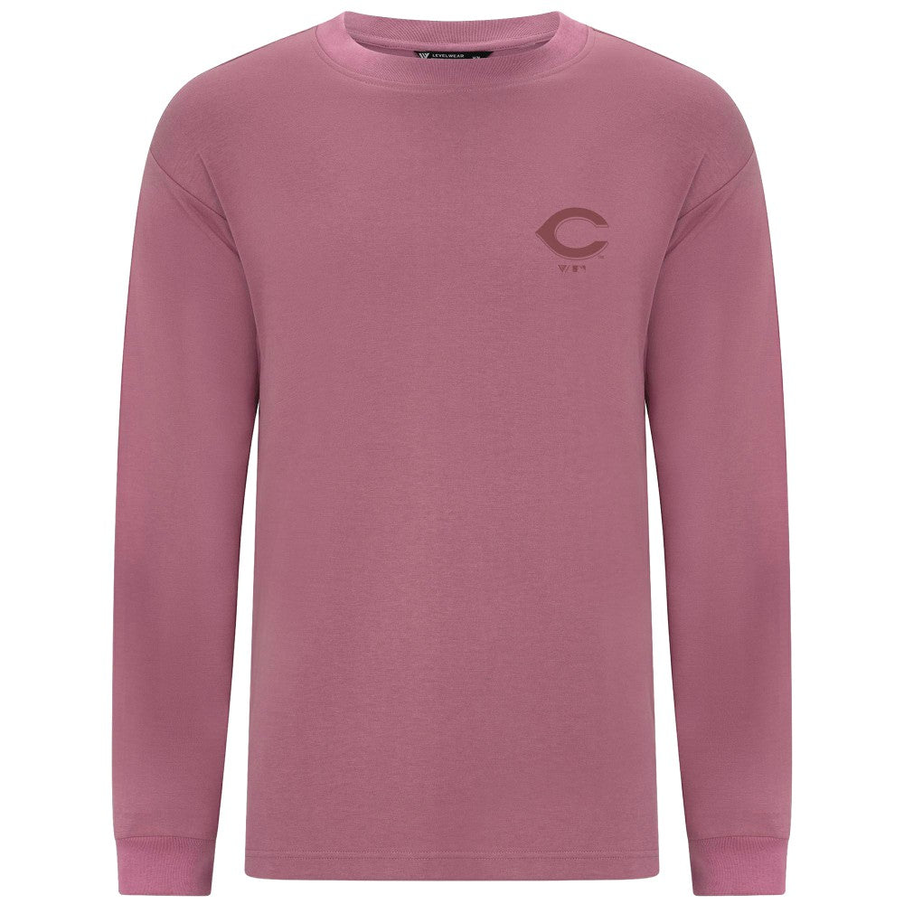 Cincinnati Reds Levelwear Bridal Rose Luxe Signature Long Sleeve T-Shirt Pink