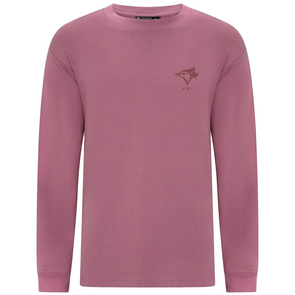 Toronto Blue Jays Levelwear Bridal Rose Luxe Signature Long Sleeve T-Shirt Pink