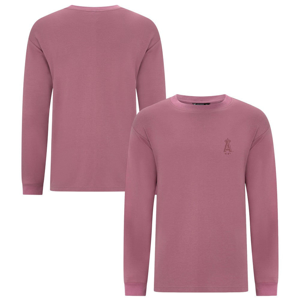 Los Angeles Angels Levelwear Bridal Rose Luxe Signature Long Sleeve T-Shirt Pink
