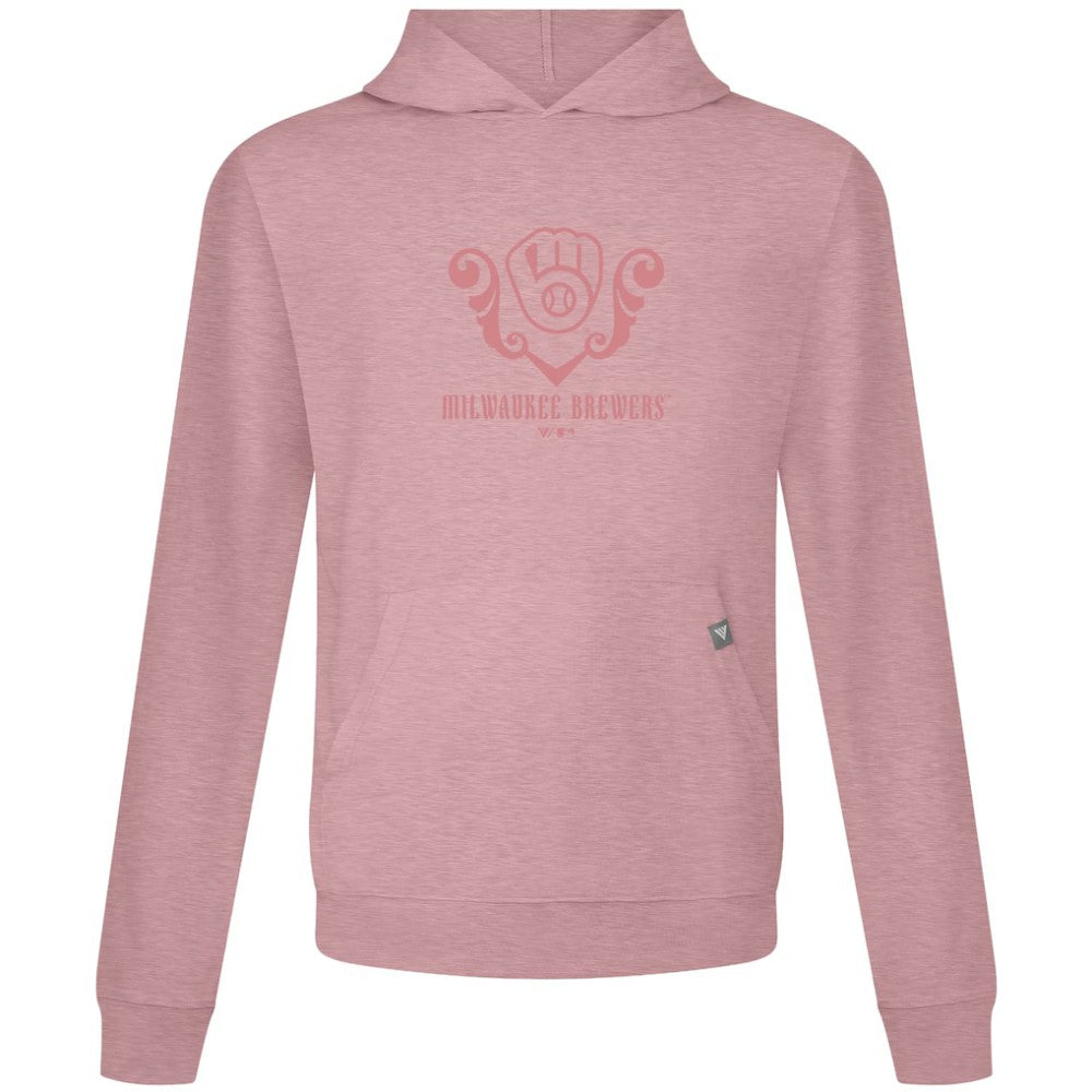 Milwaukee Brewers Levelwear Bridal Rose Relay Pullover Hoodie Pink