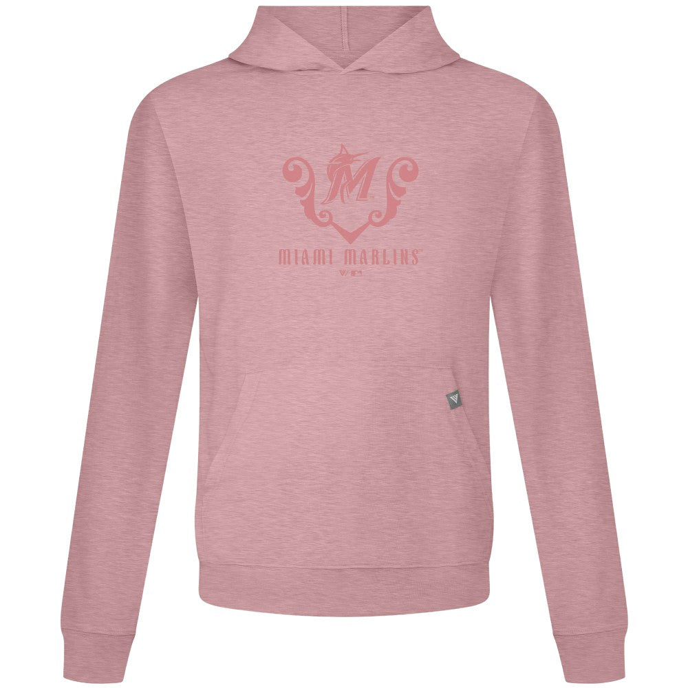 Miami Marlins Levelwear Bridal Rose Relay Pullover Hoodie Pink