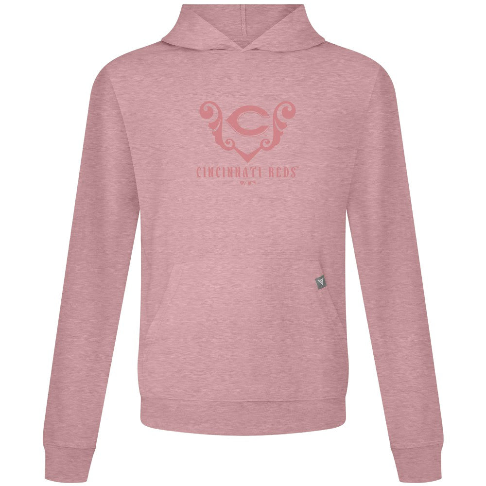 Cincinnati Reds Levelwear Bridal Rose Relay Pullover Hoodie Pink