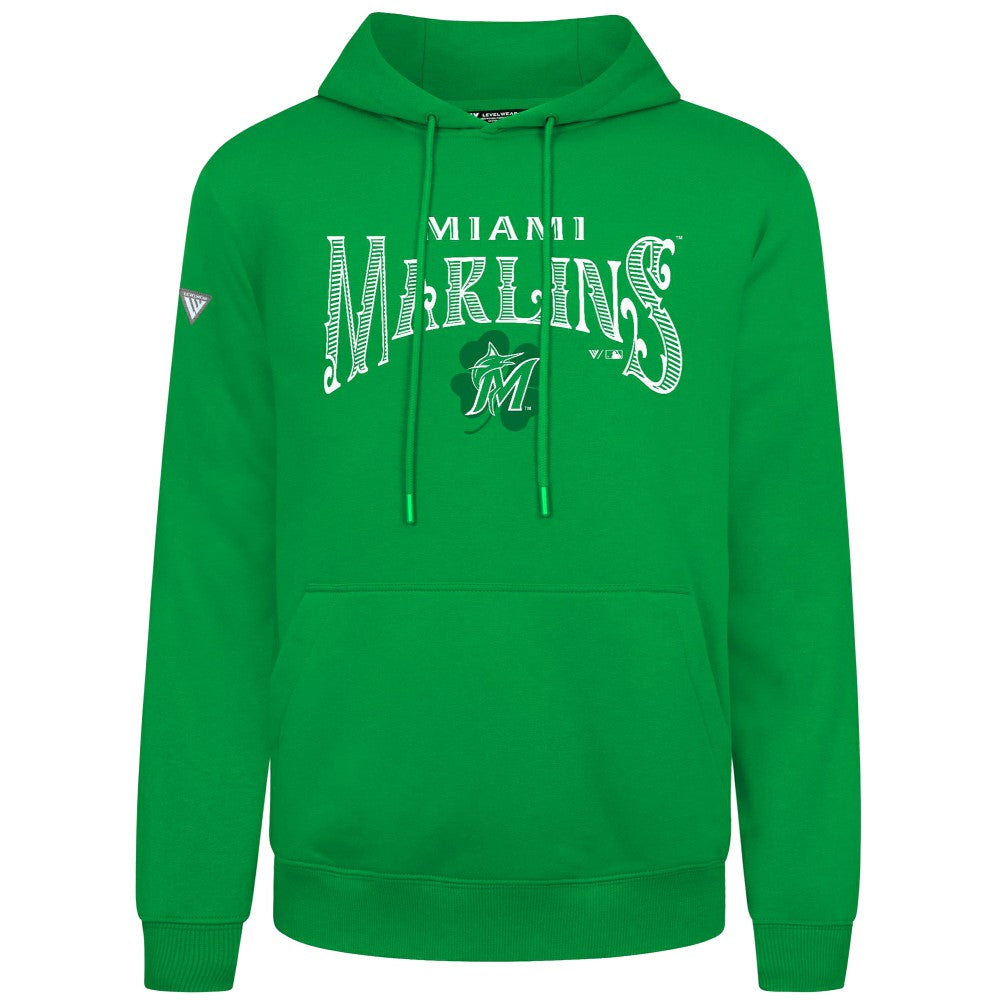 Miami Marlins Levelwear St. Patrick's Day Podium Hoodie Green