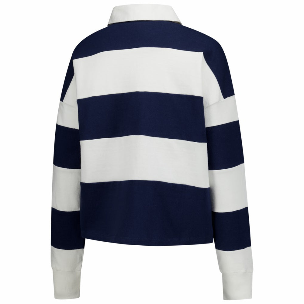 New England Patriots '47 Women's Clubhouse Hall Raven Rugby Long Sleeve T-Shirt - Navy/White sale