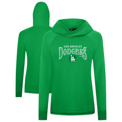 Los Angeles Dodgers Levelwear Women's St. Patrick's Day Slender Raglan Hoodie Green