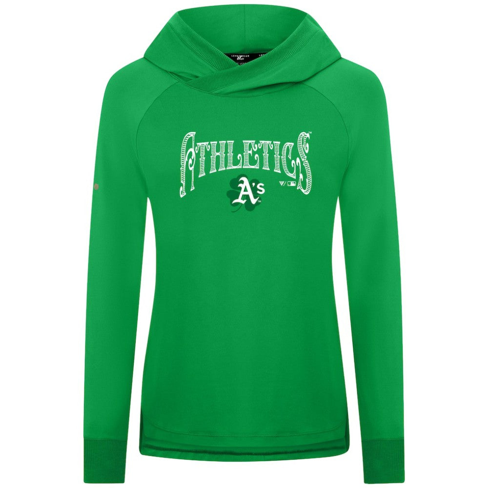 Athletics Levelwear Women's St. Patrick's Day Slender Raglan Hoodie Green