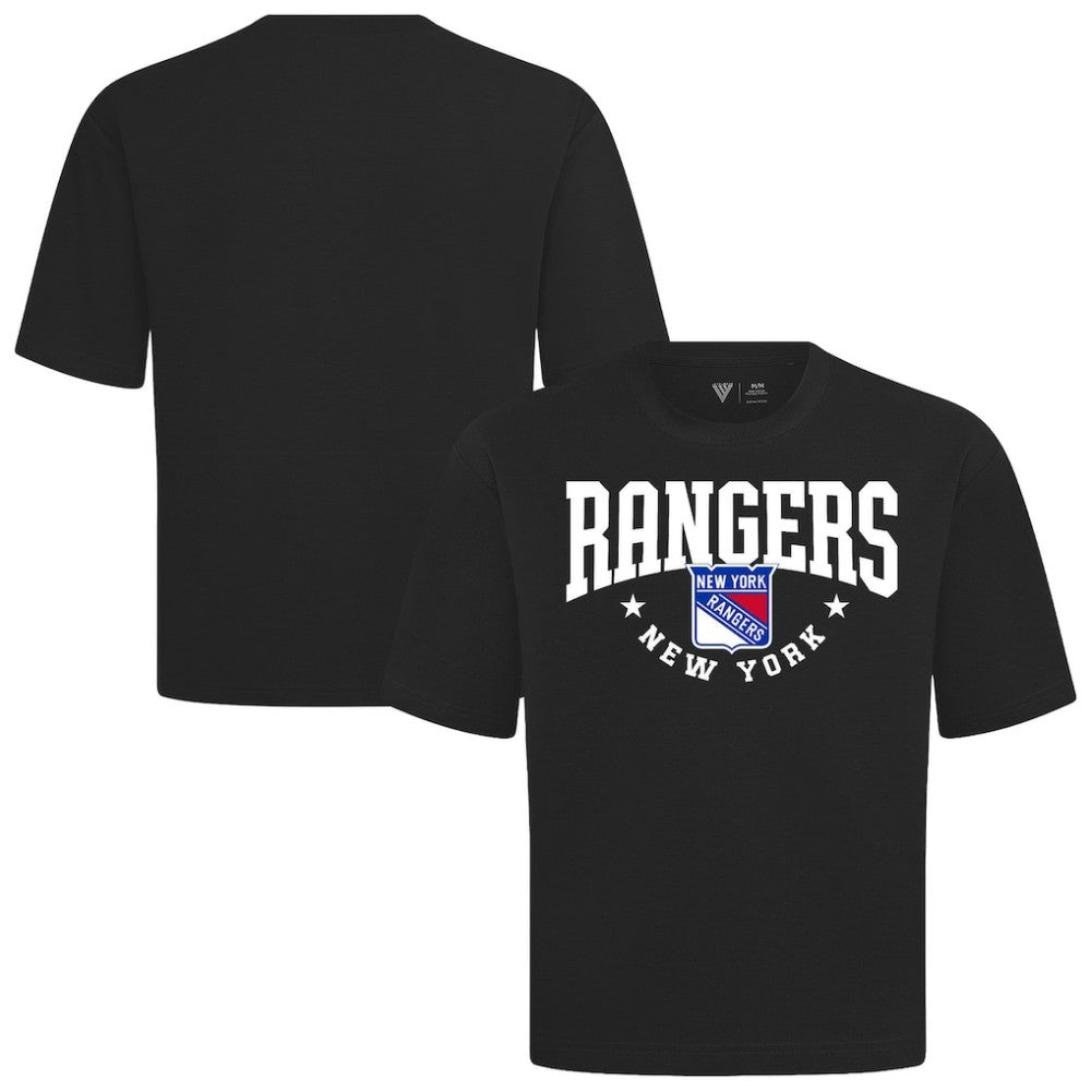 New York Rangers Levelwear Luxe Signature Knit T-Shirt - Black T-shirts